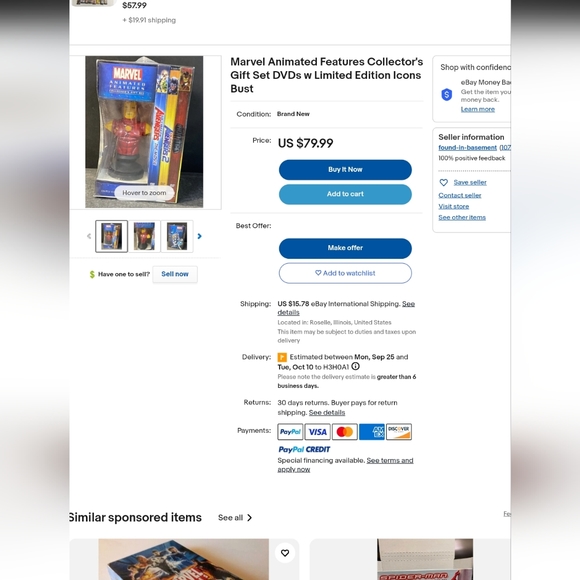 Brand new Marvel animated collection gift set DVDs with limited icons bust. - Picture 5 of 5